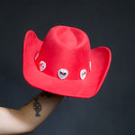 Load image into Gallery viewer, Red Heart Cowboy Hat
