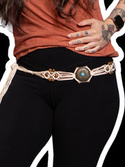 Load image into Gallery viewer, Front Tie Boho Macrame Belt
