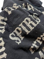 Load image into Gallery viewer, Hand-Cropped Distressed Meili Spirits Tee – Crackle Ink, Size S