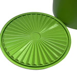 Load image into Gallery viewer, Vintage Tupperware Servalier Maxi Canister #809-13 Green w/ Sunburst Lid
