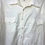 Load image into Gallery viewer, ELY Cattleman Western Shirt Mens XL White Pearl Snap Distressed Workwear 17.5/33
