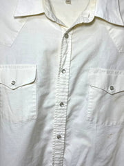 Load image into Gallery viewer, ELY Cattleman Western Shirt Mens XL White Pearl Snap Distressed Workwear 17.5/33