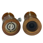 Load image into Gallery viewer, Vintage Olde Thompson Wood Pepper Mill &amp; Salt Shaker Set 4.5" MCM

