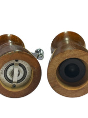 Load image into Gallery viewer, Vintage Olde Thompson Wood Pepper Mill &amp; Salt Shaker Set 4.5" MCM
