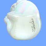 Load image into Gallery viewer, Fenton October Birthstone Bear Iridescent Glass Pink Rhinestone Collar Signed
