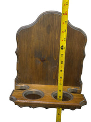 Load image into Gallery viewer, Vintage Wooden Baseball Bat Ball Holder Wall Shelf Rack 3 Pegs Multipurpose