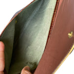 Load image into Gallery viewer, Vintage Genuine Eel Skin Purse Brown Exotic Leather Shoulder Bag 80s
