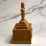 Load image into Gallery viewer, Vintage Wooden Rosary Box Crucifix Cross Sliding Lid Mini Beaded Rosary Catholic
