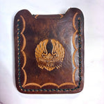 Load image into Gallery viewer, Harley-Davidson Tooled Leather Magnetic Money Clip Card Holder Belt Clip Biker
