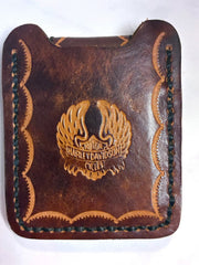 Load image into Gallery viewer, Harley-Davidson Tooled Leather Magnetic Money Clip Card Holder Belt Clip Biker