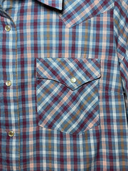 Load image into Gallery viewer, Wrangler Womens Pearl Snap Western Plaid Shirt Medium Long Sleeve - Lisa Lassi