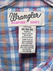 Load image into Gallery viewer, Wrangler Womens Pearl Snap Western Plaid Shirt Medium Long Sleeve - Lisa Lassi