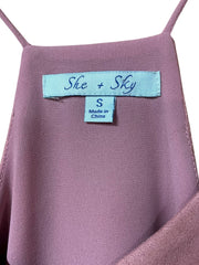 Load image into Gallery viewer, 🌸 She + Sky Dusty Rose Faux Suede Fringe Tank Top – Size Small