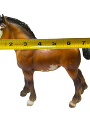 Load image into Gallery viewer, Breyer Clydesdale Foal Bluebell Model Horse Figurine Brown White Vintage