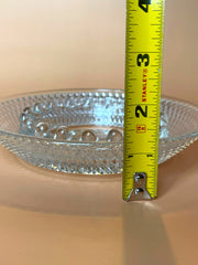 Load image into Gallery viewer, Vintage Clear Glass Hobnail Diamond Point Ashtray 6.25" MCM Pressed Glass