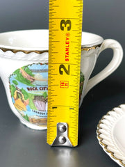 Load image into Gallery viewer, Vintage Rock City Gardens Lookout Mountain TN Cup Saucer Souvenir Set