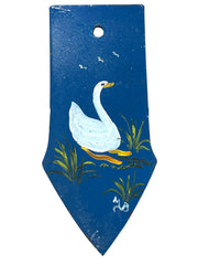 Load image into Gallery viewer, Hand Painted Cultivator Plow Point Goose Folk Art Wall Hanging Farm Decor