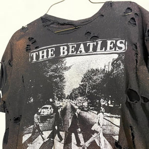 Heavily distressed Beatles Abbey Road shirt