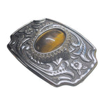 Load image into Gallery viewer, Western Silver Tone Belt Buckle Tiger Eye Stone Women's Kids 1.25" Belt
