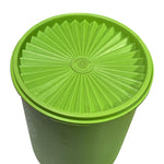 Load image into Gallery viewer, Vintage Tupperware Servalier Maxi Canister #809-13 Green w/ Sunburst Lid
