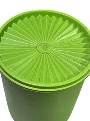 Load image into Gallery viewer, Vintage Tupperware Servalier Maxi Canister #809-13 Green w/ Sunburst Lid