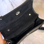 Load image into Gallery viewer, Black Western Crossbody Purse Heart Concho Silver Tone Braided Strap
