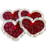 Load image into Gallery viewer, 4pc Handmade Reversible Heart Placemats Red Bandana Fall Fabric Cottage
