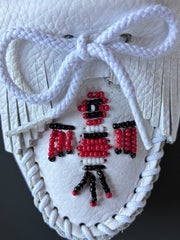 Load image into Gallery viewer, Minnetonka Thunderbird White Leather Beaded Moccasins Women’s Size 6 Unworn