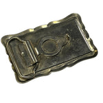 Load image into Gallery viewer, Vintage Engraved Silver-Tone Belt Buckle with Starburst Design | Western Classic
