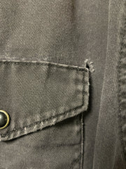 Load image into Gallery viewer, Wrangler Western Snap Shirt Men’s Large XL Black Tan Distressed Workwear