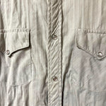 Load image into Gallery viewer, BJR Ranchwear Men’s Western Snap Button Shirt Greige Beige Gray L Cotton Blend
