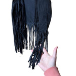 Load image into Gallery viewer, 🖤 Black Fringe Faux Suede Western Vest – Size L
