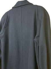 Load image into Gallery viewer, Karizma East Ltd Black Wool Long Coat Double Breasted | Made in USA Size 6 Small