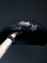 Load image into Gallery viewer, Black Celestial Cowboy Hat
