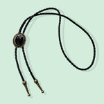 Load image into Gallery viewer, Black and Gold Bolo Tie

