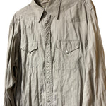 Load image into Gallery viewer, BJR Ranchwear Men’s Western Snap Button Shirt Greige Beige Gray L Cotton Blend
