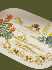 Load image into Gallery viewer, Vintage Desert Cactus Placemats Set of 2 – Southwestern Floral Vinyl Mats - Lisa Lassi