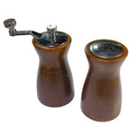 Load image into Gallery viewer, Vintage Olde Thompson Wood Pepper Mill &amp; Salt Shaker Set 4.5" MCM
