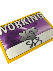 Load image into Gallery viewer, Vintage YES Band Working Backstage Pass Sticker Purple Yellow