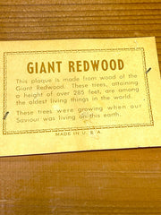 Load image into Gallery viewer, Vintage 1962 Giant Redwood Dad Poem Wall Plaque F. Plasman Father's Day