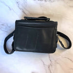 Load image into Gallery viewer, Black Western Crossbody Purse Heart Concho Silver Tone Braided Strap
