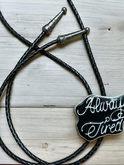 Load image into Gallery viewer, Always Tired Large Bolo Tie
