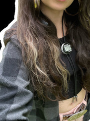 Load image into Gallery viewer, Black Flag Bolo Tie
