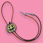 Load image into Gallery viewer, Jack O Lantern Bolo Tie - Orange
