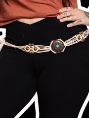 Load image into Gallery viewer, Front Tie Boho Macrame Belt
