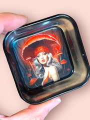 Load image into Gallery viewer, Mushroom Babe (red &amp; black) Mini Catch-All Tray
