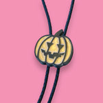 Load image into Gallery viewer, Jack O Lantern Bolo Tie - Orange
