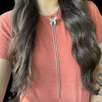 Load image into Gallery viewer, Silver Butterfly Bolo Tie
