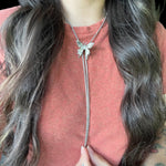 Load image into Gallery viewer, Silver Butterfly Bolo Tie
