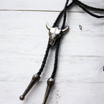 Load image into Gallery viewer, Bull Skull Bolo Tie
